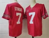 Mens 7 C.J. Stroud Ohio State Buckeyes Football Jerseys Sitched 44 J.T. Tuimoloau 32 Treveyon Henderson 11 Jaxon Smith-Njigba Ohio State Jersey