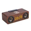 K1 10W trä Proteable Speakers Alarm Clock Stereo PC Desktop Sound Post FM Radio Computer Speaker Support Wireless Quick Charging