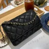 CC Cross Body Caviar torebki designerskie torebki damskie z metalowymi akcesoriami łańcuch sprzętowy czarny biały klasyczny kołdry w kratę multi kieszeni karta crossbody ho