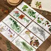 Gift Wrap XINAHER 40pcs/bag Vintage Floating Flowers Fern Leaf PET Sticker Decoration Stickers DIY Diary Scrapbooking Label