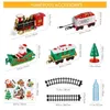 Décorations de Noël Ensemble de train de Noël Jouet de train électrique avec lumière sonore Voie ferrée pour enfants Cadeau Décorations d'arbre de Noël Jouet de train à vapeur 221123