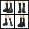 Buty platforma kostki dla kobiet Goth Gothic Fashion Mid Calf Women Winter Brand Ins 221123