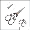 Craft Tools Craft Tools Stainless Steel Vintage Scissors Sewing Fabric Cutter Embroidery Tailor Thread Scissor Tool For Shears 20220 Dhf2Y
