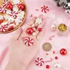 Christmas Decorations Pearl for Vase Filler Red White Floating Pearls Beads with Glitter Snowflakes and 221122