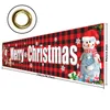 Decorazioni natalizie Merry Banner Plaid sospeso lungo 250 cm con albero di Babbo Natale per decorazioni per feste da giardino 221122