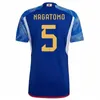 Japan 2023 Soccer Jersey Minamino Nagatomo Haraguchi Yoshida Tsubasa 2024 Japanese 23 24 Football Shirt Honda Osako Men barn barn Full Set Home Away World Cup