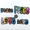 Notions Letter Iron on Patches Love Peace Retro Flower Embroidered Patch Cartoon Cute Appliques for Clothing Jackets DIY Craft Decoration