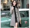 مزيج من الصوف النسائي 1pcs/Lot Coat Belt Women Woment Winter Autumn Female Long En Coats أحادية الصدر بالإضافة إلى ملابس أنيقة 221123