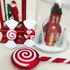 Рождественские украшения Большое рождественское украшение Красная и белая конфеты леденца на палочке для маленькой тростника