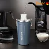 Bottiglie d'acqua Sottovuoto a doppio strato in acciaio inossidabile Tazza da caffè portatile Semplice montato su auto Thermos pratico di alto valore per uomo e donna 221122