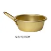 Bowls Korean Traditional Wine Bowl Golden With Handle Rice Cup Hiking Soup Dish Aluminum Ramen Noodles Pot Camping