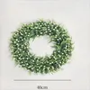 Decorative Flowers 50cm Artificial Fake Flower Christmas Garland Home Decoration Hanging Door Wedding Decor Wreath Plastic Green Plants