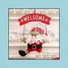 Dekoracje świąteczne Dekoracje świąteczne Witamy Santa Snowman Porch wisi kreskówki figurki