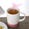 Butterfly Tea Infusers väskor Silder Silikonfilter Infusör Silikakisla söta tepåsar för te kaffe dryckware