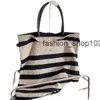 quality Saturn High Striped wool knitted tote bag large capacity shopping bag can be folded easily soft one-shoulder handbag punk big size vivian 2023