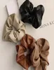 3pcs Fashion Leather Scrunchies Solid Red Rubber bands For Women Girls Korean Elastic Hair bands Ponytail Hold Hair Accessories 222915936