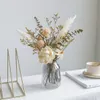 Decoratieve bloemen kransen eucalyptus blad katoenliefhebber gras echt natuurlijk gedroogd bloemen boeket diy riet licht luxe woonkamer decoratie ins wind 221122