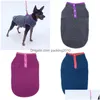 Dog Apparel Pets Fleece Vest Winter Poodle Dogs Tactic Plover Clothes Snap Button Solid Color Sweaters Fashion Sleeveless New 6 7Ly Dhiho