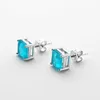 stud oevas vintage 100 ٪ 925 Sterling Silver Paraiba Tourmaline Gemstone Birthstone Ear Studs Ladies Fine Jewelry Wholesale 221119