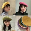 Boinas da primavera Autumn Women Hat Wool Artista francês Estilo Pure Color Girls Beret Beret Classic Vintage Ladies Elegant All Match