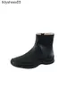 Sıra bot ayakkabıları kısa ayakkabı elbise 2022 kadın tasarımcılar rois sonbahar yeni küçük Fransız katı yan fermuar gündelik Martin botları boyut 34-39 wxlh bnzn 2024