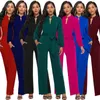 Kobiety Jumpsuits Rompers 7 Colors Elegancki Latarn Rleeve Bow Koronka Up Autumn Jumpsuit Kobiet Office Casual kombinezon Pockets Button szeroka noga Jumpsuits 221123