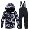 Esqui de esqui de inverno para menino menina ao ar livre roupas de snowboard de snowboard de snowsove à prova d'água neve traje infantil ou calça 221122