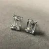 Stud OEVAS Elegante solido argento sterling 925 5A pietra preziosa orecchini in oro bianco orecchio donne regali gioielleria raffinata all'ingrosso 221119