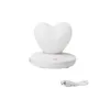 Gece Işıkları Kalp Şekleli Işık Sevgililer Günü Hediye USB Şarj Edilebilir Gece Işığı Yatak Odası Bellek Silikon Dokunmasız Lamba
