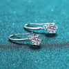 Charm Smyoue Sterling Silver Lab Diamond Drop Earring Women Round Cut Ear Hook Earrings D Color GRA Certificated Jewelry 221119