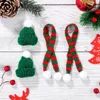 Kerstdecoraties 20 stks Stijlvolle kerstmas Mini -sjaal en hoeddecor Decor Pop Kleding Accessoire Creatieve planten Adornment voor thuisfestival 221123