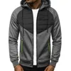 Men's Hoodies Sweatshirts Designer Jacket Autumn Winter Zipper Hooded Longsleeve Patchwork s Fashion s Slim Fit Outerwear Coat 221123