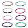 Tornozeleiras de 6 mm de polímero multicolor de 6 mm Heishi Beds Summer Surf Anklet Women Girl 2022 Jóias de cadeia azul roxa da moda Presente presente