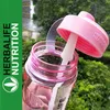 Botellas de agua 1000 ml Nutrición BPA Botella portátil de jugo de plástico libre 221122