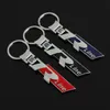 R Rline Logo Keychain New 3D Styling 4S Gift Pendant made by stainless metal Auto Accessories Keyring