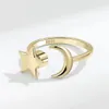 5st fidget spinner ring ångest för kvinnliga pärlor blomstjärna ring rotera anti stress bröllop juvelery