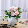 Decoratieve bloemen eenvoudige geometrische simulatie Bloem ornamenten woonkamer Tafel Pot Decoraties Home Groene bonsai Decoratie