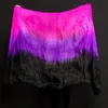 Scen Wear Customized Belly Dance Silk Veils 200 cm 250 cm 270 cm hand kastad halsduk gul orange rosa lila gradient 221122