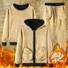 Heren Hoodies Sweatshirts Winterwol Warm Katoen Kleding Three Pally Dik Dik Sports Suit Casual Sportswear 221122