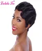 Synthetic Wigs Short Pink Curly Finger Wave Wig For Black Women Heat Resistant Brown Blonde African American Pixie Cut Mommy2276910