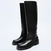 Boots FEDONAS ZA Ins Women Genuine Leather Knee High Heels Motorcycle Punk Slim Long Autumn Winter Shoes Woman 221122
