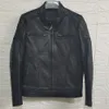 Herrl￤der faux vintage jacka tjock 100% ￤kta kohud cyklist smal passform motorcykel kappa h￶st asiatisk storlek s-5xl m419 221122