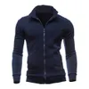 Sweats à capuche pour hommes Sweatshirts Hommes Couleur Noir Zipper Cardigan à capuche Mâle Slim Streetwear Designer Casual Sweat à capuche 221123