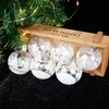 Decorações de Natal 6 Clear Christmas Tree Ball Ornament Transparent White Plastic Ball para decoração de Natal Decoração de Ano Natal 221123