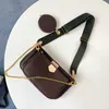 Handbag de moda de luxo Mulheres couro genu￭no com letras multi -acess￳rios bolsa de flores luxuris designer feminina bolsas de ombro 3 3