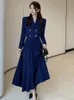 Robe de deux pièces UNXX 2 pièces Set Femmes Printemps Autumn French Elegant Sweet Wind Tenues Blazer Blazer MIDI Swing Jirt Office 221122