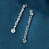 Charme OEVAS 100% 925 Sterling Silver High Carbon Diamond Long Drop Boucles d'oreilles pour les femmes de mariage fiançailles Party Fine Jewelry Wholesale 221119