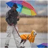 Hundkl￤der Fashion Dog Raincoat Practical Reflective Stripe Rainwear Water Proof Anti Snow Rain Jacket Apparel For Pet Leverans DHQPZ