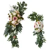 Decorative Flowers Wreaths Realistic Artificial Flower Arch Decor Floral Display Fake Plant for Wedding Party Wall Ceremony Holiday Decoration 221122