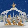 庭の屋外カード聖なる家族のキリスト降誕シーンヤードボード巨大な装飾クリスマス装飾を挿入するクリスマス装飾